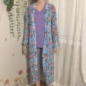 🌸 (2/$20) Meaneor Floral Sheer Duster